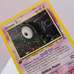 Pokemon TCG - Unown [A] 14/75 Neo Discovery Holo Rare 1st Edition - EXC/NM - Image 1
