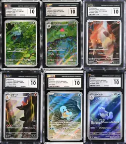 SET 6 CGC 10 GEM MINT Japanese Pokemon Sv2a AR 166/165 167 168 169 170 171/165 - Image 1