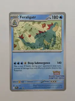 Feraligatr SVP 213 Black Star Promo Illustration Contest Pokemon 2024 QTY - Image 1