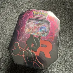 Pokemon Destined Rivals Team Rocket Mewtwo Ex Tin - Image 1