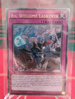 Yugioh Big Welcome Labrynth Quarter Century Secret Rare RA04-EN104 1st Ed - Image 1