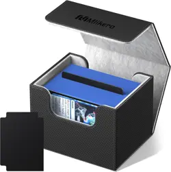 Waterproof Card Deck Box for 100+ Double-Sleeved Cards - Classic Black - Image 3