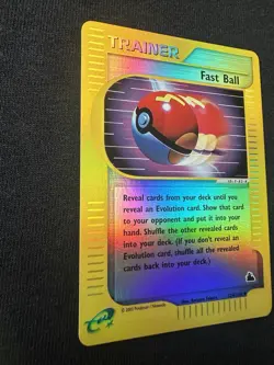 Fast Ball 124/144 Reverse Holo Skyridge Pokemon Card WoTC E Series E Reader - Image 2