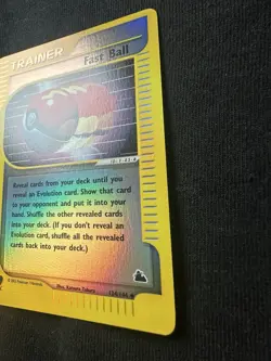 Fast Ball 124/144 Reverse Holo Skyridge Pokemon Card WoTC E Series E Reader - Image 3