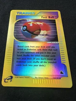 Fast Ball 124/144 Reverse Holo Skyridge Pokemon Card WoTC E Series E Reader - Image 4