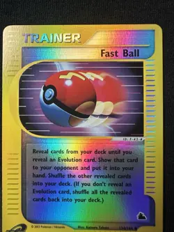 Fast Ball 124/144 Reverse Holo Skyridge Pokemon Card WoTC E Series E Reader - Image 5