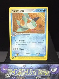 Pokemon Card Marshtomp 011 E-League Winner Black Star Promo Winner STAMPED NM - Image 1
