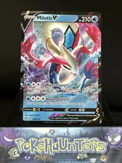Pokemon Card Milotic V 043/192 Rebel Clash Half Art Ultra Rare Holo NM - Image 1