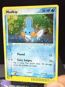 Pokemon Card Mudkip 005 European Pop Tournament Black Star Holo Promo STAMPED LP - Image 4