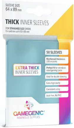 Thick Inner Sleeves Pack of 50 Clear Standard Card Game for Various - Image 2