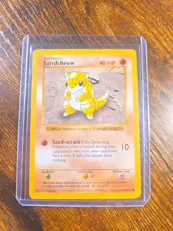 Pokemon Card - Sandshrew Base Set (Shadowless) 62/102 Common NM front MP Back - Image 2