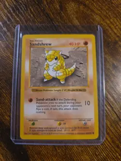 Pokemon Card - Sandshrew Base Set (Shadowless) 62/102 Common NM front MP Back - Image 3