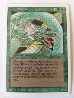 MTG MAGIC 1994 - CRAW WURM - SUMMON WURM - REVISED EDITION - ENG - Image 1