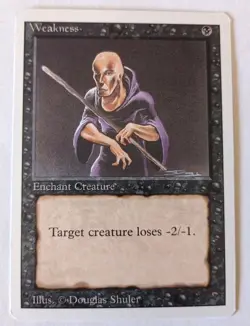 MTG MAGIC 1994 - WEAKNESS - ENCHANT CREATURE - REVISED EDITION - ENG - Image 1