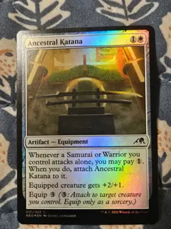 Ancestral Katana FOIL (001) Kamigawa: Neon Dynasty NEO MTG Magic - Image 1