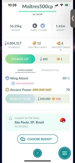 Pokemon Go shiny Legendary Galerian Moltres - Image 2