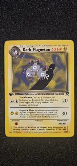 Pokemon Dark Magneton 28/82 Non-Holo Rare 1st Edition - Image 1