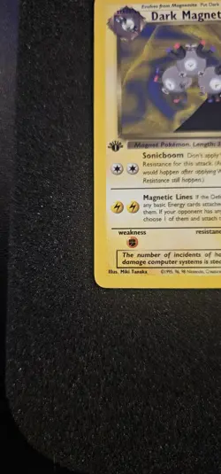 Pokemon Dark Magneton 28/82 Non-Holo Rare 1st Edition - Image 5