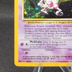 Pokemon Jungle Set Holo Unlimited Holo Rare Mr. Mime 6/64 TCG - Image 5