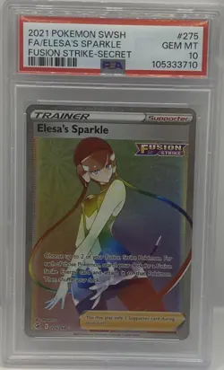 2021 Pokemon SWSH FA/ Elesa’s Sparkle PSA 10 Gem Mint #275 Fusion Strike - Image 1