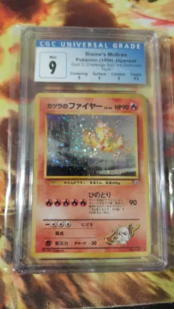2000 Pokemon Gym Heroes Blaine's Moltres With Swirl Holo #1/132 CGC 9 - Image 1