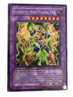 YUGIOH Elemental Hero Plasma Vice GLAS-EN037 Secret Rare Near-Mint NM - Image 1