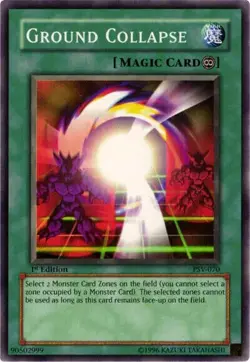 YUGIOH 3x Ground Collapse PSV-070 1st edition Moderately-played MP x 3 - Image 1