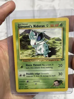 Pokemon Gym Challenge Giovanni's Nidoran 75/132 Common NM Vintage Nintendo Card - Image 1