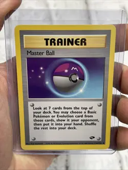 Pokemon Master Ball 116/132 Gym Challenge Regular Vintage Trainer Card NM/MT Vtg - Image 1