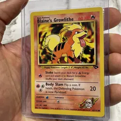 Pokemon Card - Gym Heroes 62/132 - BLAINE'S GROWLITHE (common) - NM Pokemon TCG - Image 2