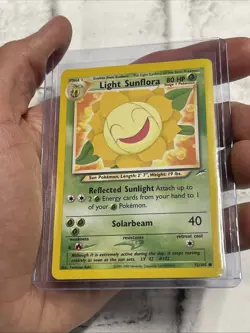 Pokemon Light Sunflora 72/105 Unlimited Pokemon Neo Destiny Card LP/NM Vintage - Image 2