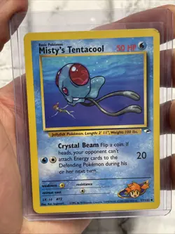 Pokemon Gym Heroes Card 57/132 Misty's Tentacool Nintendo Uncommon MP/LP Vintage - Image 1