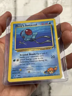Pokemon Gym Heroes Card 57/132 Misty's Tentacool Nintendo Uncommon MP/LP Vintage - Image 2