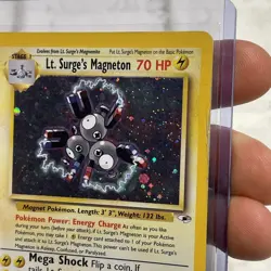 Pokemon Lt. Surge’s Magneton 8/132 Gym Heroes Holo Rare Pokemon LP Vintage Card - Image 3