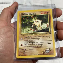 Pokemon - Blaine's Mankey 63/132 Gym Challenge Regular Unlimited Common NM Card - Image 2
