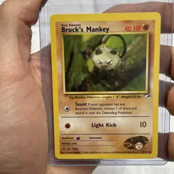 Pokemon Brock's Mankey 67/132 Pokemon TCG NM Nintendo Gym Challenge Card WOTC - Image 1