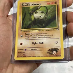 Pokemon Brock's Mankey 67/132 Pokemon TCG NM Nintendo Gym Challenge Card WOTC - Image 2