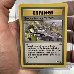 Pokemon Card - Gym Heroes 106/132 - BROCK'S TRAINING METHOD (uncommon) - NM WOTC - Image 1