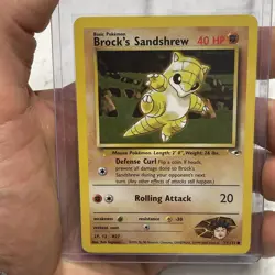 Brock's Sandshrew 71/132 Common Gym Heroes Pokemon Card Nintendo NM Vintage TCG - Image 1
