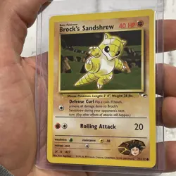 Brock's Sandshrew 71/132 Common Gym Heroes Pokemon Card Nintendo NM Vintage TCG - Image 2