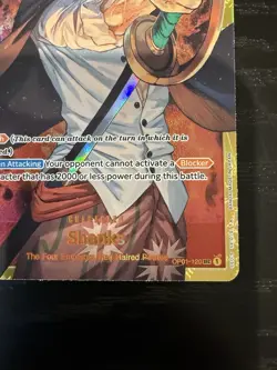 ENGLISH Shanks OP01-120 SEC Romance Dawn Secret Rare Foil One Piece Card Game NM - Image 4