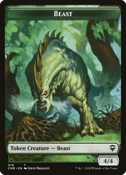 4x Beast Token (4/4 creature) - NM - Commander Legends - SPARROW MAGIC - Image 1