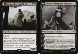 MTG Liliana, Heretical Healer // Liliana, Defiant Necromancer, NM-Mint, English - Image 1