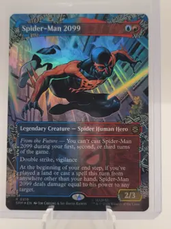 Spider-Man 2099 FOIL Borderless 216 Marvel's Spider-Man SPM MTG Rare Unplayed NM - Image 1