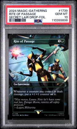 2024 MTG SECRET LAIR DROP FOIL #1739 RITE OF PASSAGE PSA 10 - Image 1