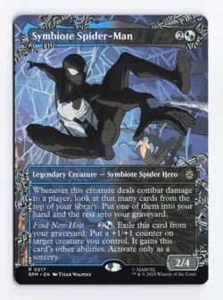 Symbiote Spider-Man (Borderless) 0217 (R) MTG Marvel's Spider-Man (SPM) - Image 1