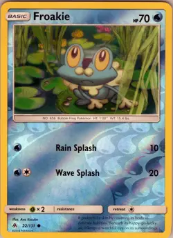 Froakie 22/131 Common - Pokemon TCG SM: Forbidden Light - Reverse Holo (NM) - Image 1
