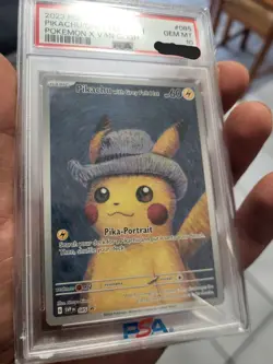 POKEMON PIKACHU WITH GREY FELT HAT VAN GOGH SVP 85 2023 ENG PSA 10 GEM MINT - Image 3