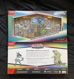 2x Pokemon TCG Prismatic Evolutions Lucario Ex + Tyranitar Ex Premium Collection - Image 3
