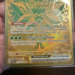 Teal Mask Ogerpon EX Pokemon Prismatic Evolutions Gold Hyper Rare # 177/131 NM - Image 3
